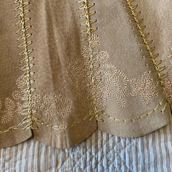 EUC crochet patchwork suede skirt - Picture 2 of 5